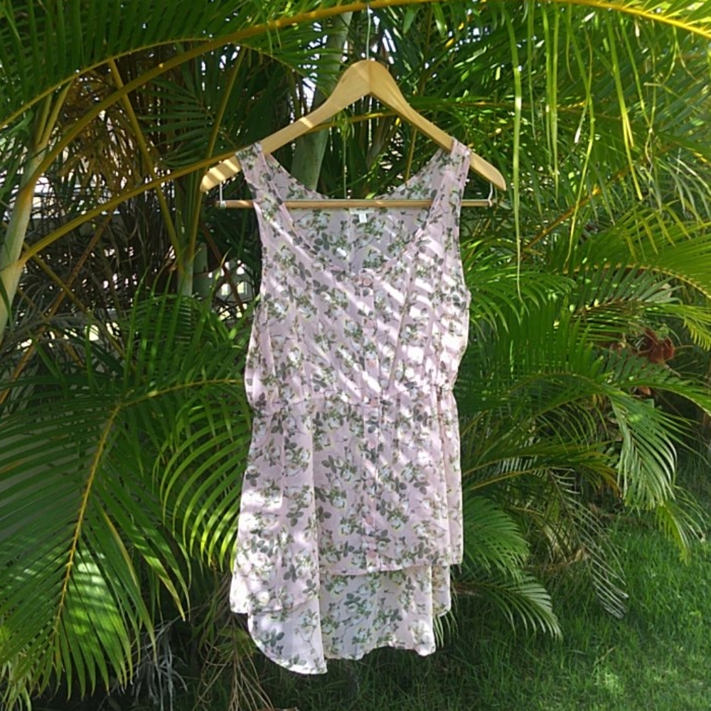 Floral And Flowy Sheer Tank